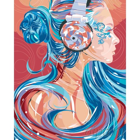 Яркая девушка рисунок