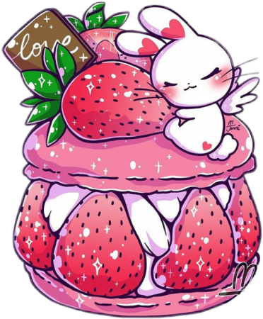 Клубника милый арт