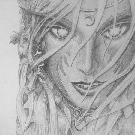 Беловолосая эльфийка