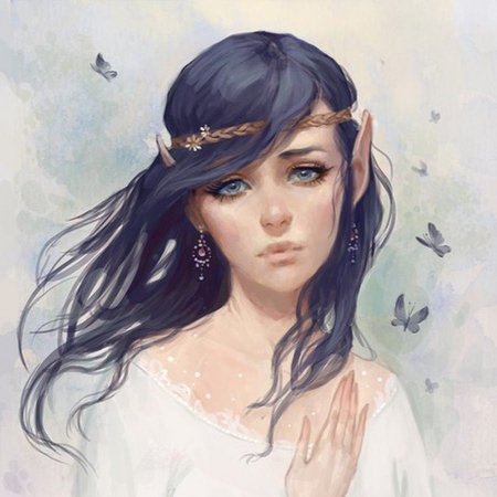 Эльфийка с косичками