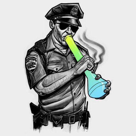 Полицейский с бонгом