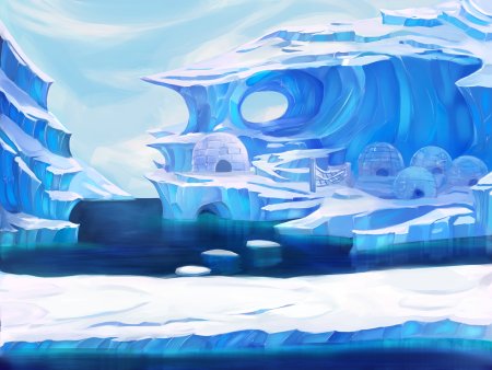 Ледяной пейзаж арт