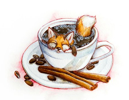 Лисичка с кофе