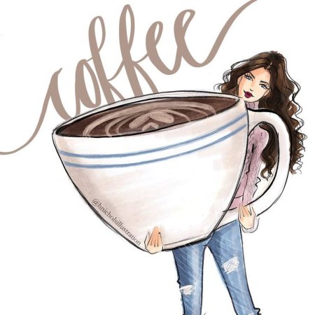 Кофе иллюстрации модные