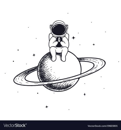 Сатурн Планета космонавт вектор