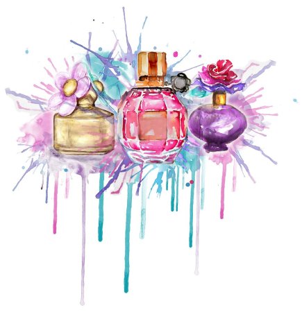 Парфюмерия на белом фоне