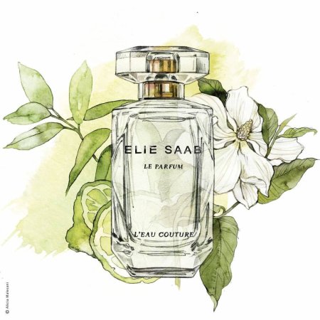 Флакон духов акварелью