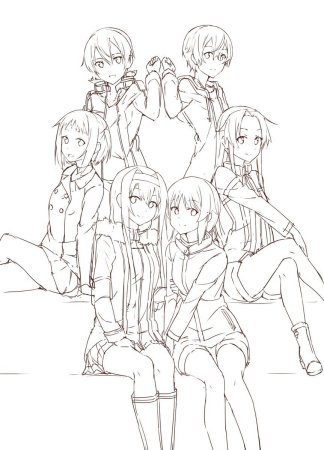 Аниме скетчи друзья