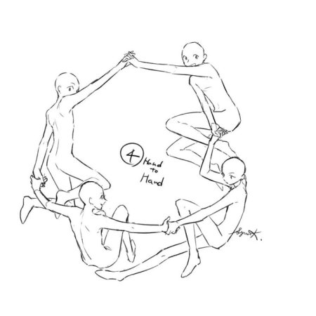 Групповые позы для рисования