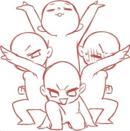 Прикольные позы для рисования