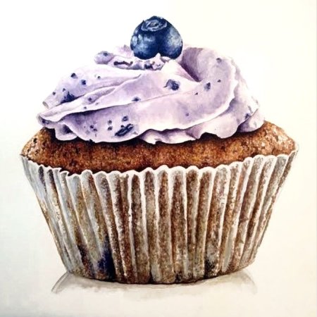 Капкейк акварель