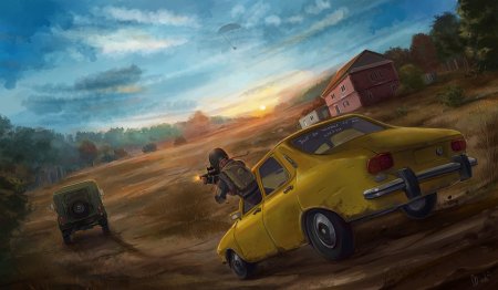 Рисованный фон ПАБГ