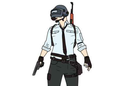 Рисунок персонажа из игры ПАБГ