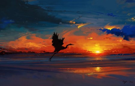 Закат рисунок