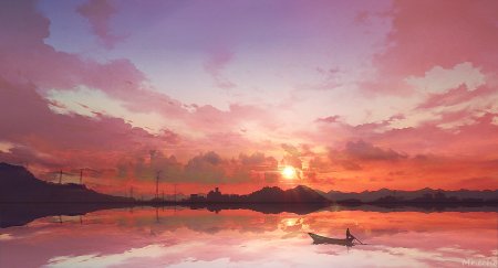 Персиковый закат аниме