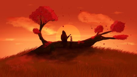 Кровавый закат арт