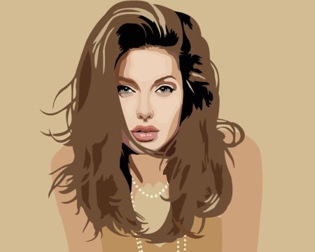 Pop Art portrait Анджелина Джоли