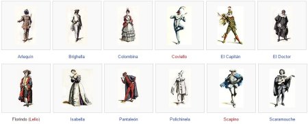 Персонажи комедии дель арте Изабелла