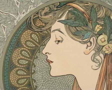 Альфонс Муха стиль арнуво