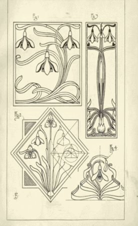 Орнаменты Модерн ар нуво ар деко