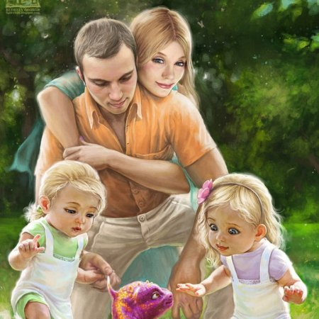 Семья красивые иллюстрации