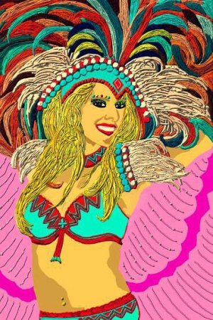 Портрет Вали карнавал карандашом для срисовки