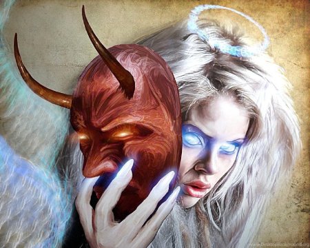 Добро и зло в одном лице арт