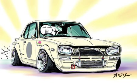 Авто в мультяшном стиле