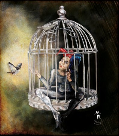 Птица запертая в клетке