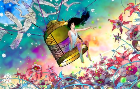 Птица вырвалась из клетки