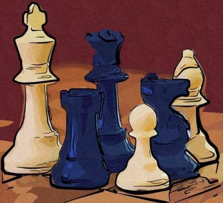 Шахматы акварель
