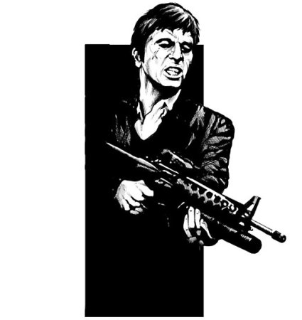 Тони Монтана тату эскиз