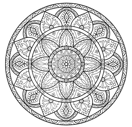 Раскраска Мандала