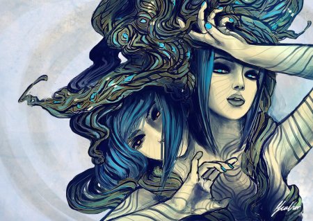 Телец в виде девушки