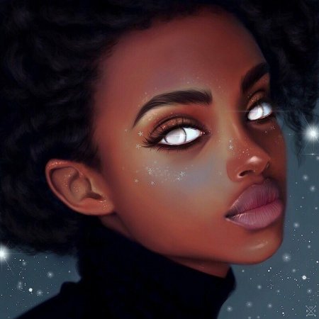 Чернокожая девушка арт