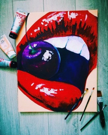 Рисунки красками модные