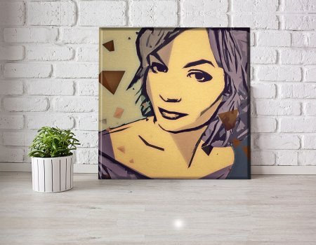 Печать на холсте в стиле поп арт