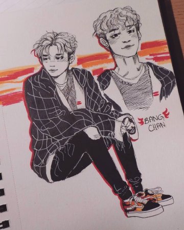 Stray Kids Минхо скетч