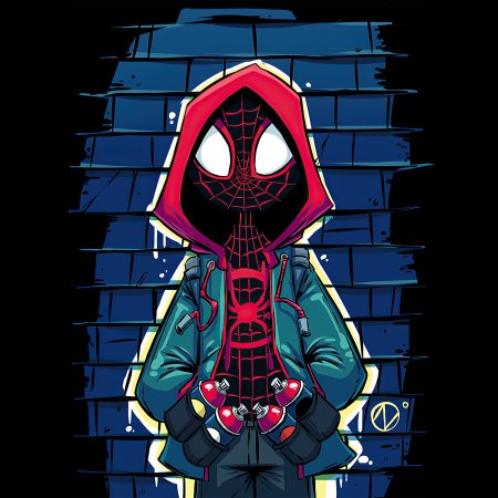 Человек паук майлзмаралес нарисовать