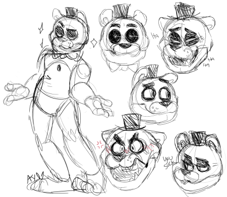 Скетчи ФНАФ Фредди