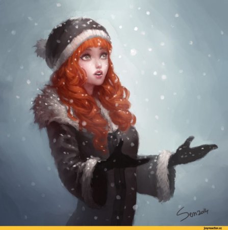 Зимний арт девушка
