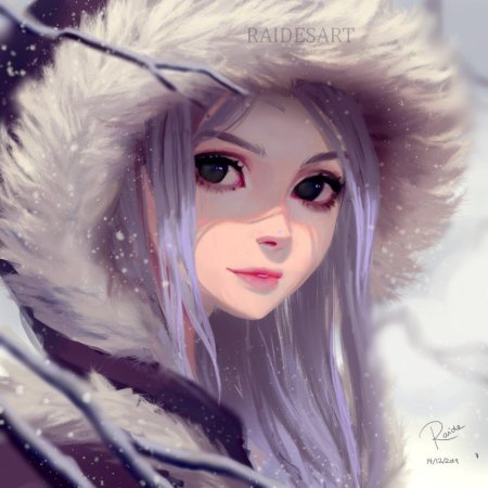 Зимний арт девушка