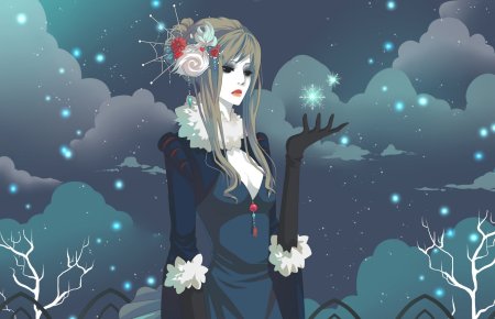 Зимний арт девушка