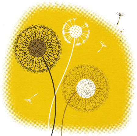 Стилизованные одуванчики