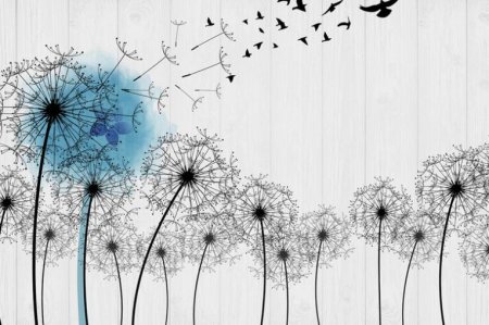 3д обои одуванчики