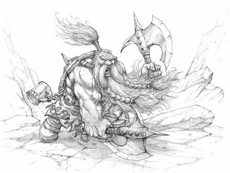 Дворф карандашом Warcraft