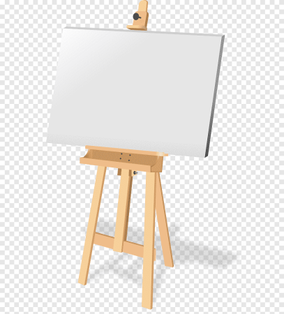 Мольберт на белом фоне
