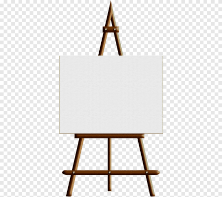 Мольберт на белом фоне сзади