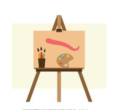 Мольберт векторное изображение