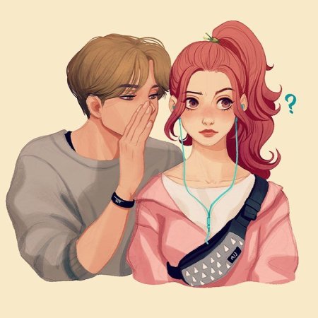 Парень и девушка мультяшные